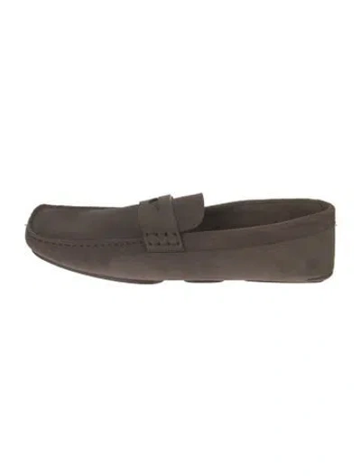 Pre-owned Khaite Suede Loafers In Brown/grey