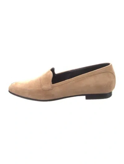 Pre-owned Khaite Suede Loafers In Neutral