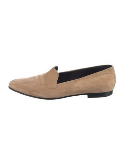 Pre-owned Khaite Suede Loafers In Neutral