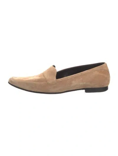 Pre-owned Khaite Suede Loafers In Neutrals