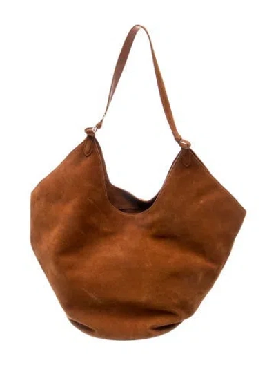 Pre-owned Khaite Suede Lotus Medium In Brown