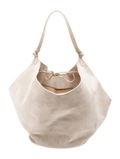 Pre-owned Khaite Suede Lotus Medium In Neutral
