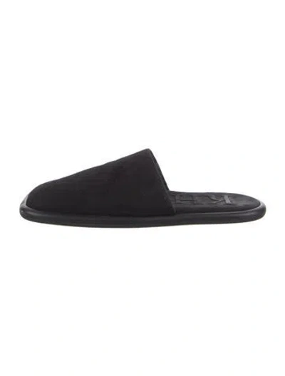 Pre-owned Khaite Suede Mules In Black