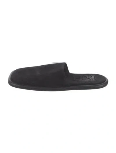 Pre-owned Khaite Suede Mules In Black