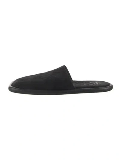Pre-owned Khaite Suede Mules In Black