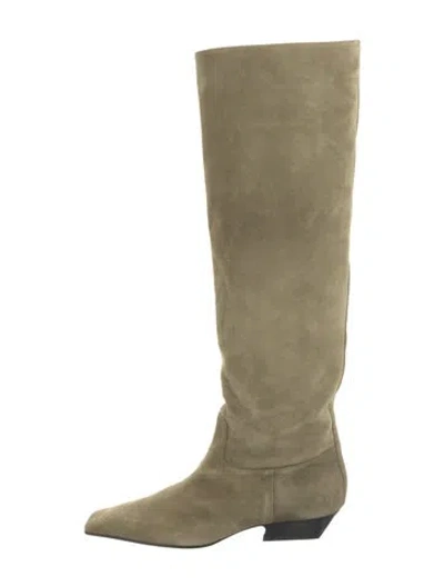 Pre-owned Khaite Suede Riding Boots In Multi