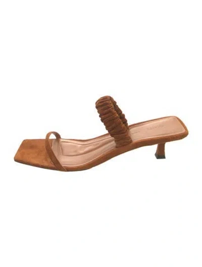 Pre-owned Khaite Suede Sandals In Brown