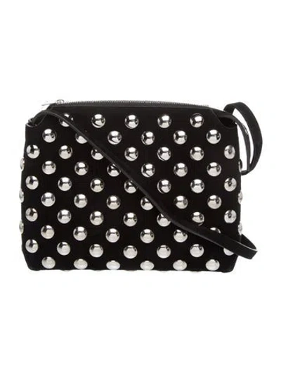 Pre-owned Khaite Suede Shoulder Bag In Black