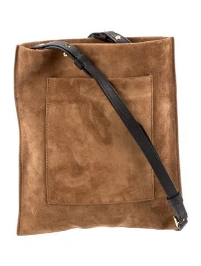 Pre-owned Khaite Suede Shoulder Bag In Brown