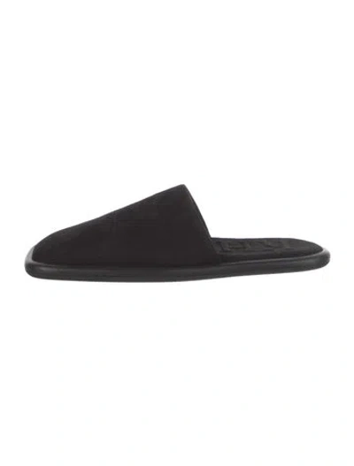 Pre-owned Khaite Suede Slippers In Black