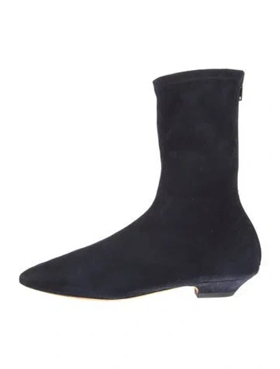 Pre-owned Khaite Suede Sock Boots In Blue