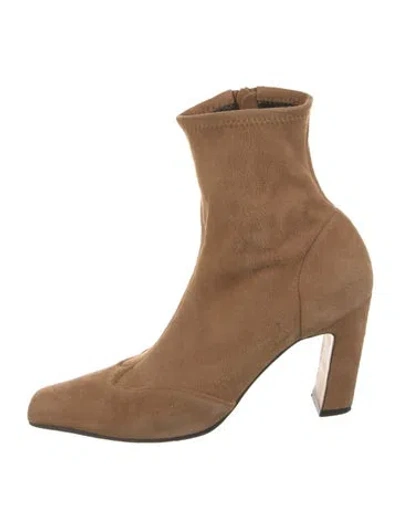 Pre-owned Khaite Suede Sock Boots In Brown