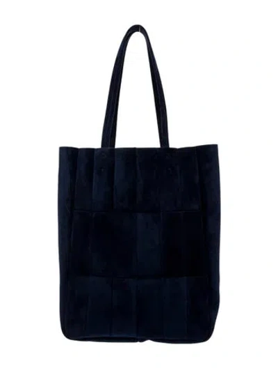 Pre-owned Khaite Suede Tote In Blue