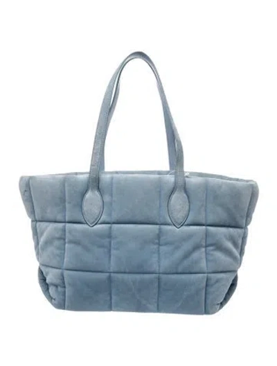 Pre-owned Khaite Suede Tote In Blue