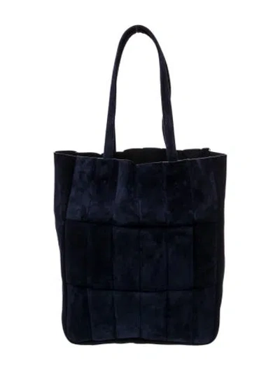 Pre-owned Khaite Suede Tote In Blue