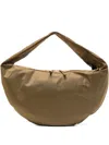 Khaite Suede-trimmed Shoulder Bag In Green