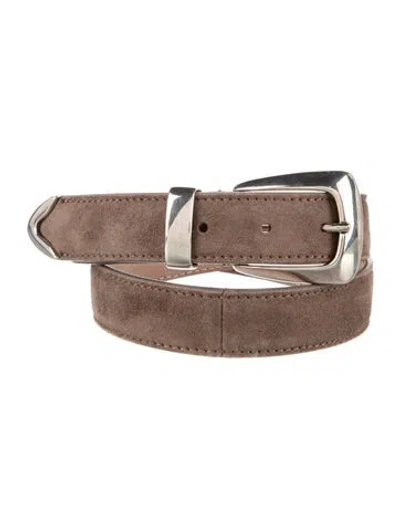Pre-owned Khaite Suede Waist Belt In Brown