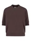 Khaite Womens Zest Davin Short-sleeve Cashmere Jumper In Brown