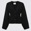 Khaite Scarlet Knitted Cardigan In Blue