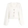 Khaite The Scarlet Cashmere Cardigan In White
