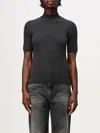 Khaite Cecil Short Sleeve Cashmere Sweater In Blau