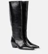 Khaite 30mm Sybil Leather Knee-high Boots In Black