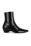 Khaite Arizona Pointed-toe Calf Leather Ankle Boots In Black