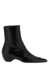Khaite Arizona Pointed-toe Calf Leather Ankle Boots In Black