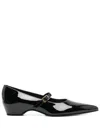 Khaite Black Sybil Mary Jane Ballerina Flats In Black