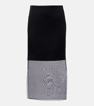 Khaite Sybil Layered Midi Skirt In Multi