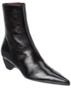 Khaite Arizona Pointed-toe Calf Leather Ankle Boots In Black