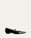 Khaite Black Sybil Mary Jane Ballerina Flats In Black