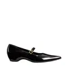 Khaite Black Sybil Mary Jane Ballerina Flats In Black