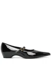 Khaite Black Sybil Mary Jane Ballerina Flats In Black
