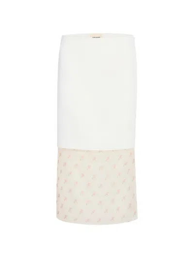 Khaite Sybil Skirt In Pink
