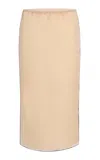 Khaite Sydni Silk Organza Midi Skirt In Neutral