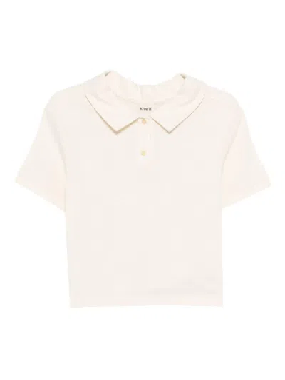 Khaite T-shirts And Polos Beige In White
