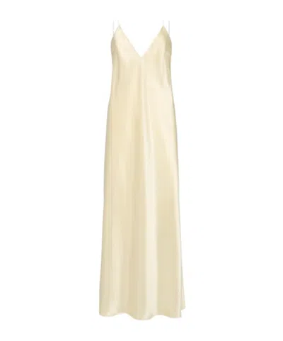 Khaite Taja Acetate Blend Long Dress In Nude