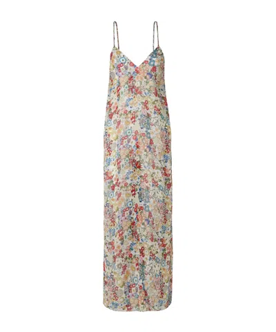 Khaite Taja Floral-print Silk-chiffon Dress In Multi
