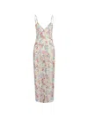 Khaite Taja Floral-print Silk-chiffon Dress In Multi
