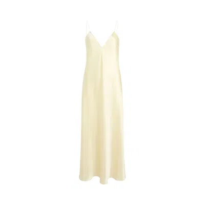 Pre-owned Khaite Taja Dress 'pale Yellow' | Women's Size Xs