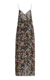 Khaite Taja Floral-print Silk-chiffon Maxi Dress In Multi