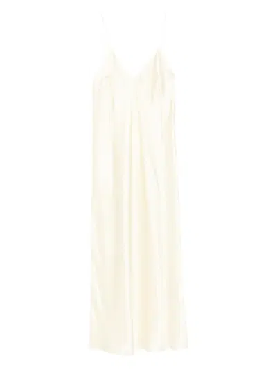 Khaite Taja Strap Maxi Dress In Neutral