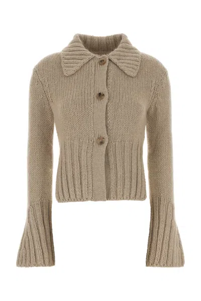Khaite Takeo Cardigan In Cashmere And Mohair In Green