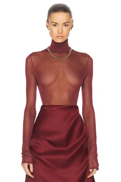 Khaite Tallin Bodysuit In Oxblood