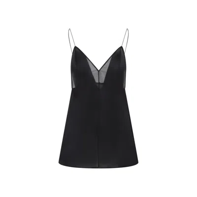 KHAITE TALSIE BLACK SILK TOP