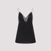 Khaite Deep V-neck Silk Top With Spaghetti Straps In Black