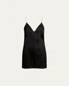 Khaite Talsie V-neck Silk Tank Top In Black
