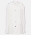 Khaite The Tamal Striped Button-up Shirt In White