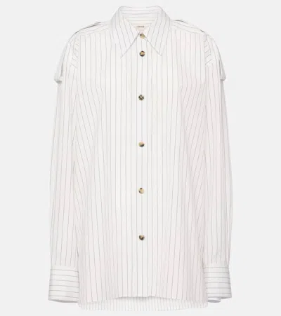 KHAITE TAMAL PINSTRIPED OVERSIZED COTTON SHIRT